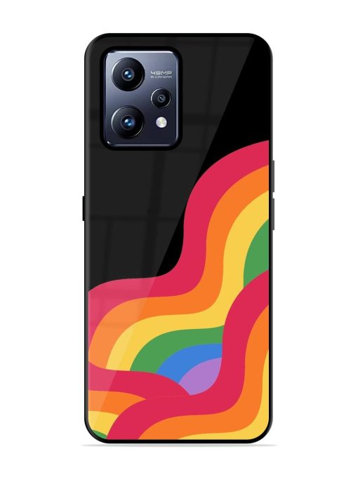 Wavy Rainbow Glossy Soft Edge Case for Realme Narzo 50 Pro Chachhi