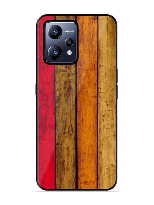 Colorful Woodgrain Glossy Soft Edge Case for Realme Narzo 50 Pro Chachhi