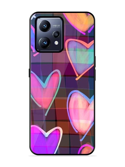 Neon Hearts Glossy Soft Edge Case for Realme Narzo 50 Pro