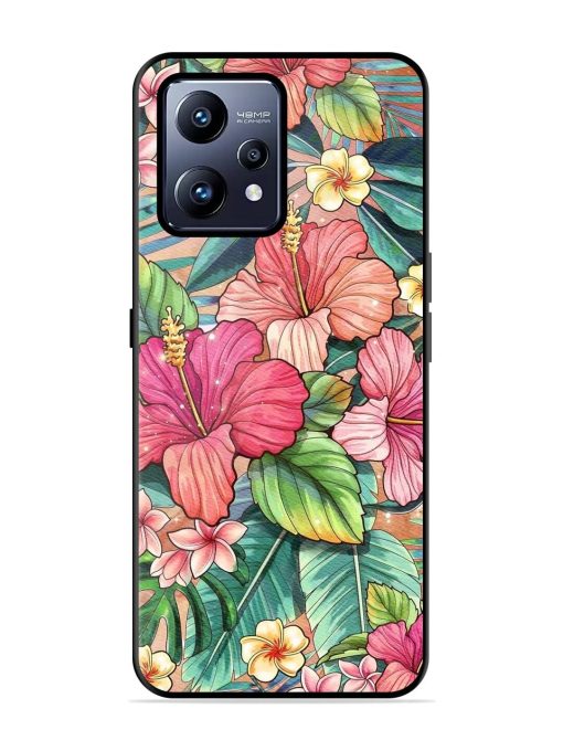 Tropical Tapestry Glossy Soft Edge Case for Realme Narzo 50 Pro Chachhi