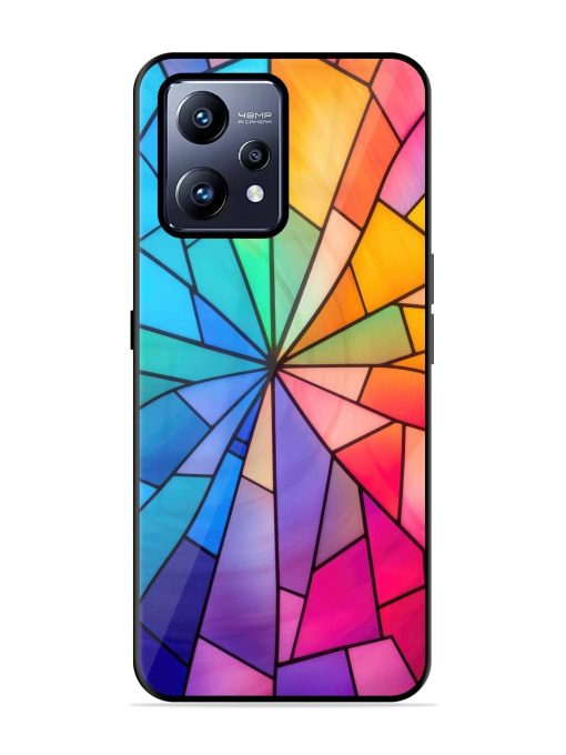 Stained Glass Kaleidoscope Of Colors Glossy Soft Edge Case for Realme Narzo 50 Pro Chachhi