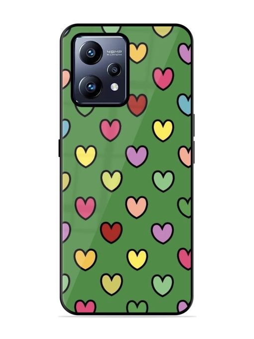 Rainbow Heart Parade Glossy Soft Edge Case for Realme Narzo 50 Pro Chachhi