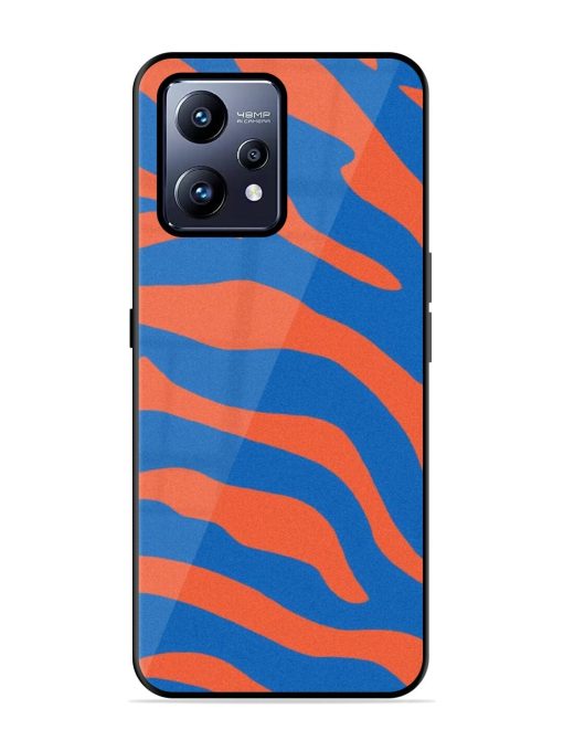 Zebra Stripes In Blue And Orange Glossy Soft Edge Case for Realme Narzo 50 Pro Chachhi