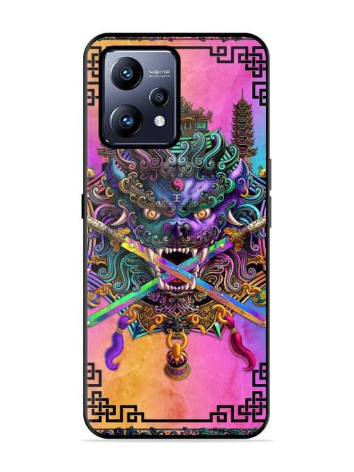 Psychedelic Fu Dog Tapestry Glossy Soft Edge Case for Realme Narzo 50 Pro Chachhi