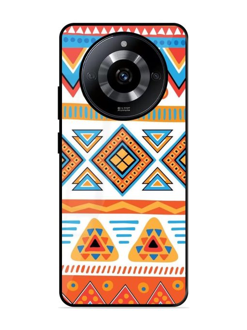 Vibrant Tribal Pattern Glossy Soft Edge Case for Realme Narzo 60 (5G) Chachhi