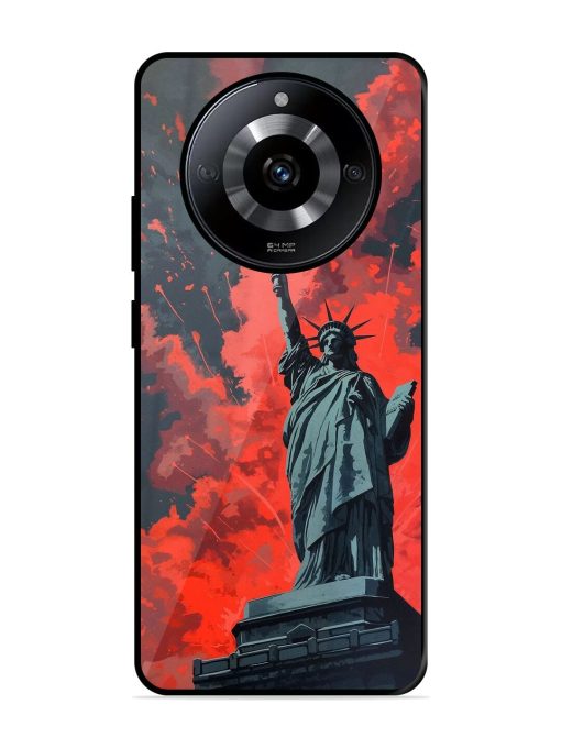 Lady Liberty'S Firework Finale Glossy Soft Edge Case for Realme Narzo 60 (5G) Chachhi