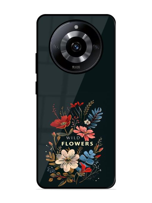 Dark Floral Glossy Soft Edge Case for Realme Narzo 60 (5G) Chachhi