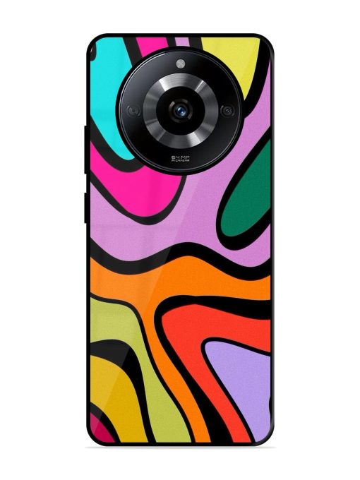 Groovy Swirls Glossy Soft Edge Case for Realme Narzo 60 (5G) Chachhi