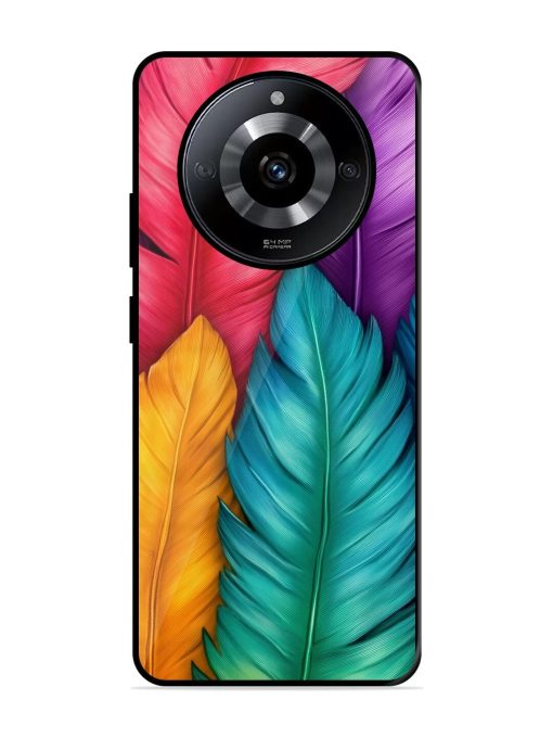 Rainbow Feathers Glossy Soft Edge Case for Realme Narzo 60 (5G) Chachhi