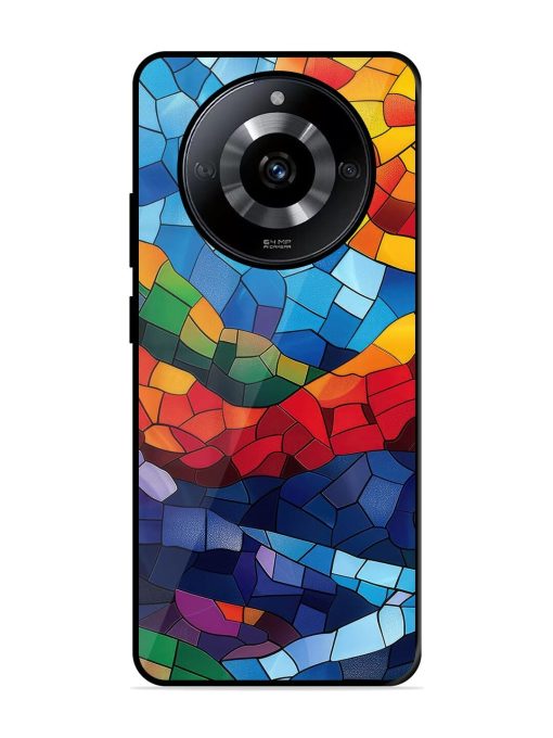 Mosaic Sunset Glossy Soft Edge Case for Realme Narzo 60 (5G) Chachhi