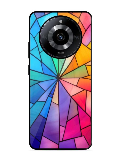 Stained Glass Kaleidoscope Of Colors Glossy Soft Edge Case for Realme Narzo 60 (5G) Chachhi