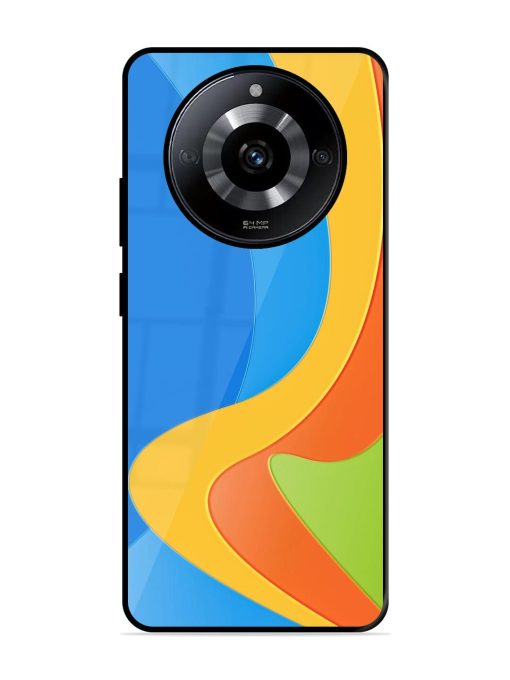 Curvy Color Cascade Glossy Soft Edge Case for Realme Narzo 60 (5G) Chachhi