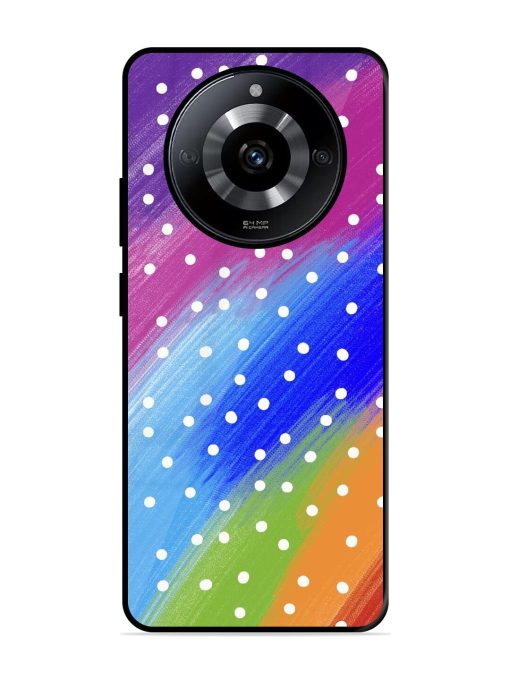 Rainbow Polka Dot Dream Glossy Soft Edge Case for Realme Narzo 60 (5G) Chachhi