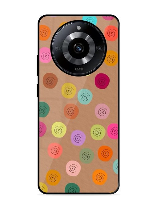 Swirly Dots On Kraft Glossy Soft Edge Case for Realme Narzo 60 (5G) Chachhi