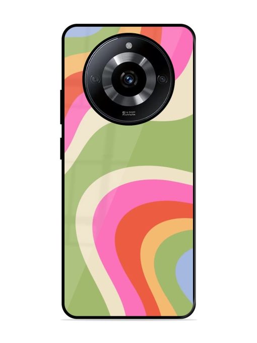 Wavy Rainbow Wonderland Glossy Soft Edge Case for Realme Narzo 60 (5G) Chachhi