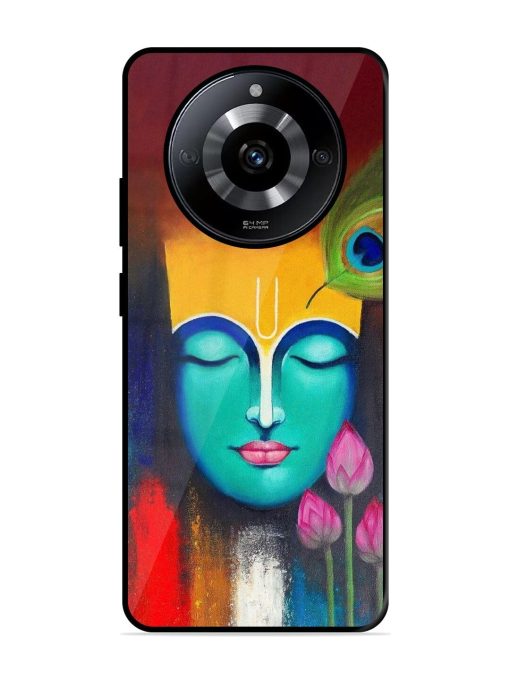 Divine Tranquility: The Face Of Krishna Glossy Soft Edge Case for Realme Narzo 60 (5G) Chachhi