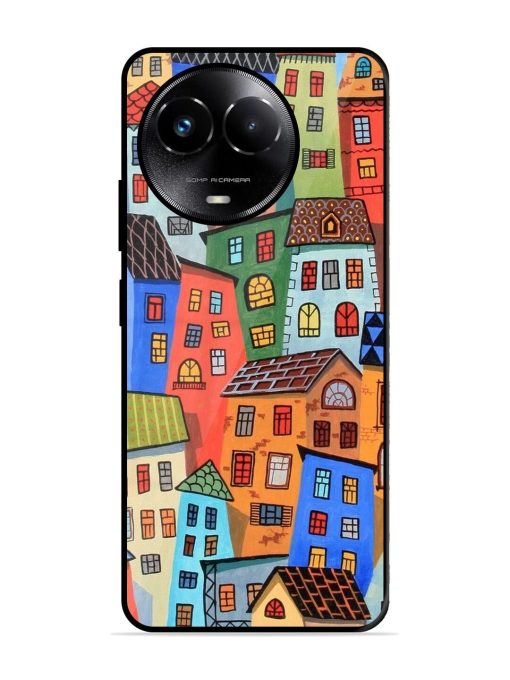 Rainbow House Glossy Soft Edge Case for Realme Narzo 60X (5G) Chachhi