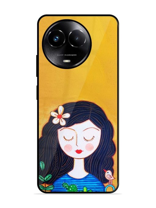 Girl Illustration Glossy Soft Edge Case for Realme Narzo 60X (5G) Chachhi