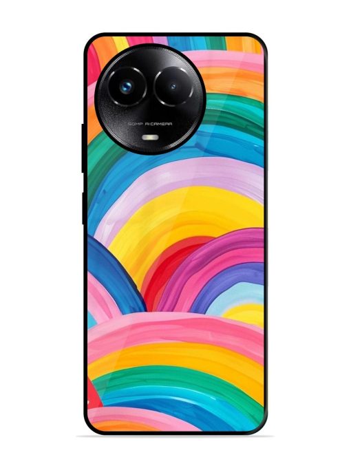 Rainbow Symphony Glossy Soft Edge Case for Realme Narzo 60X (5G) Chachhi