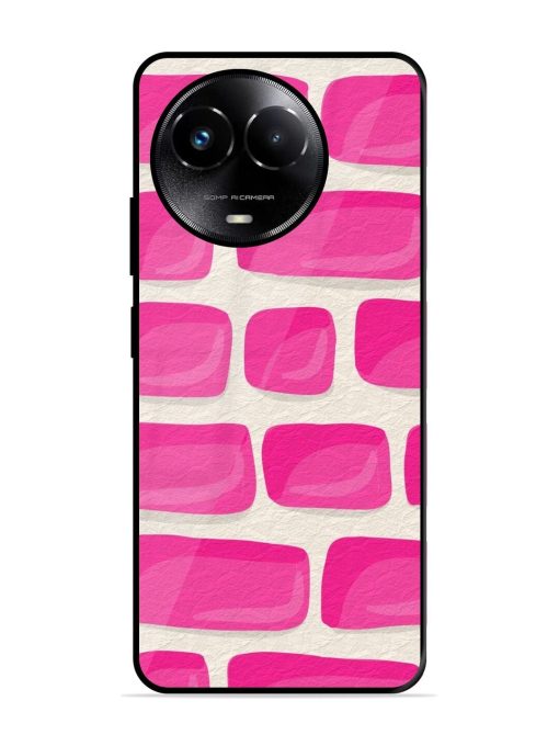 Pink Brick Wall Glossy Soft Edge Case for Realme Narzo 60X (5G) Chachhi