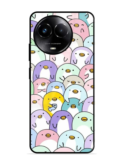 Penguin Party Glossy Soft Edge Case for Realme Narzo 60X (5G) Chachhi