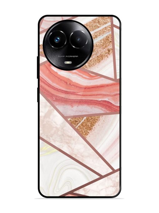 Rosy Mosaic Glossy Soft Edge Case for Realme Narzo 60X (5G) Chachhi