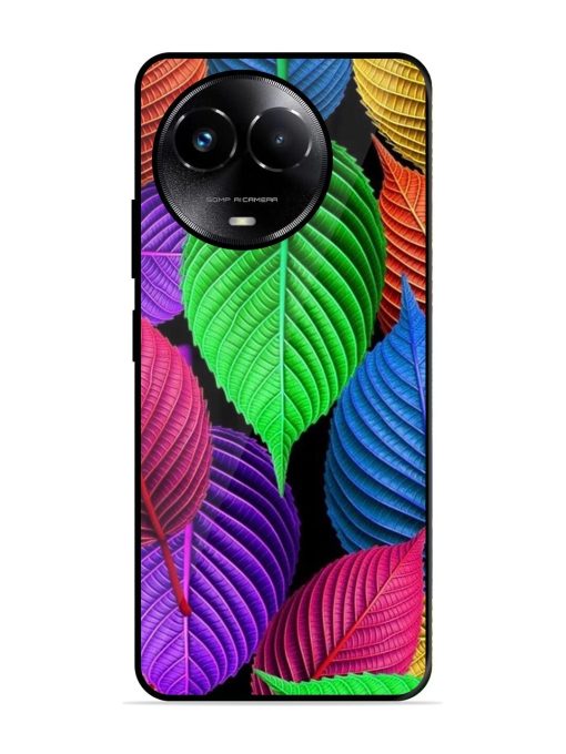 Rainbow Leaf Symphony Glossy Soft Edge Case for Realme Narzo 60X (5G) Chachhi