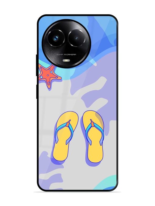 Sandy Toes And Salty Seas Glossy Soft Edge Case for Realme Narzo 60X (5G) Chachhi