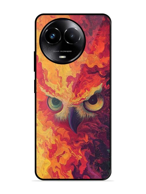 Fiery Owl Glossy Soft Edge Case for Realme Narzo 60X (5G) Chachhi