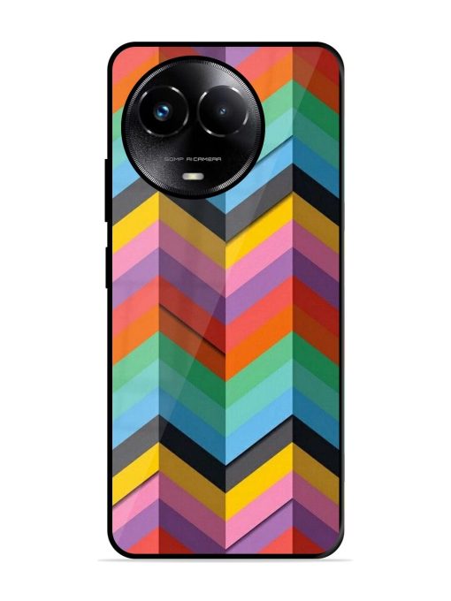 Colorful Zigzag Glossy Soft Edge Case for Realme Narzo 60X (5G) Chachhi