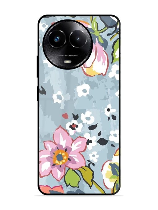 Floral Fantasy Glossy Soft Edge Case for Realme Narzo 60X (5G) Chachhi