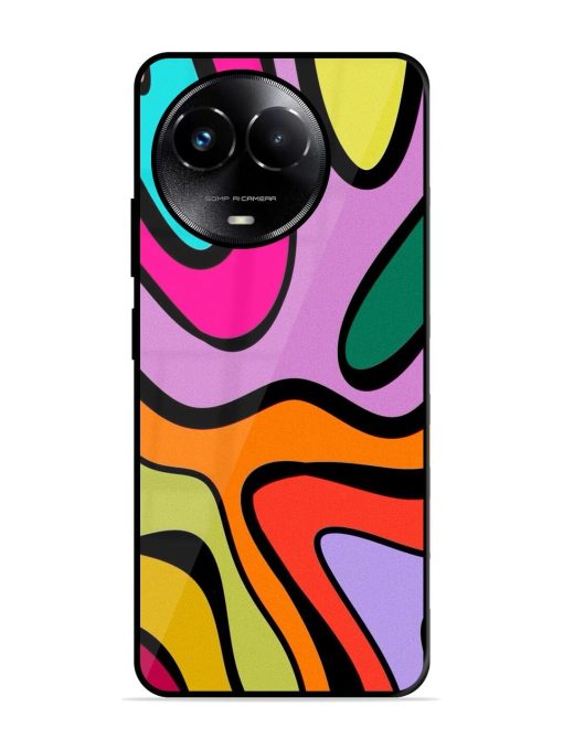 Groovy Swirls Glossy Soft Edge Case for Realme Narzo 60X (5G) Chachhi