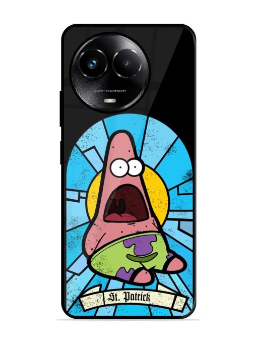 St. Patrick'S Day Stained Glass Patrick Star Glossy Soft Edge Case for Realme Narzo 60X (5G) Chachhi