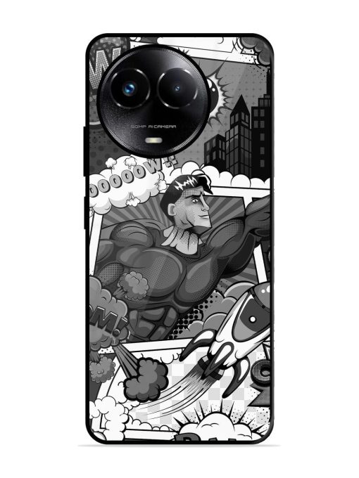 Comic Book Chaos Glossy Soft Edge Case for Realme Narzo 60X (5G) Chachhi