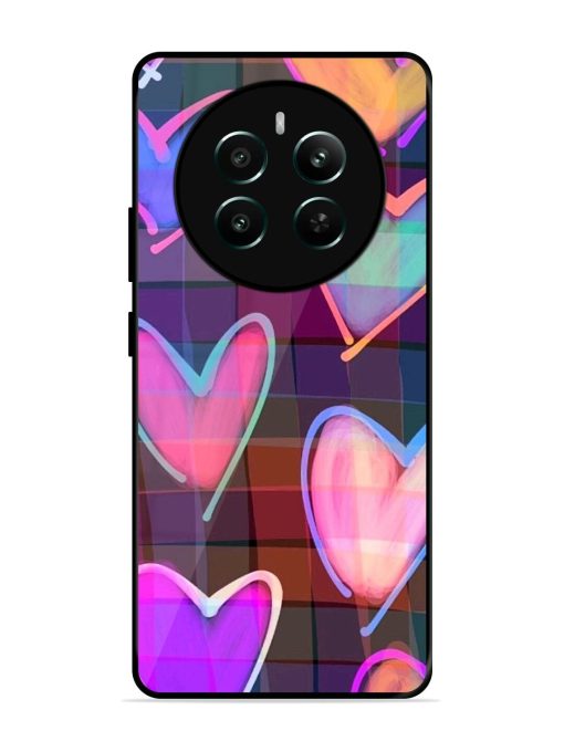 Neon Hearts Glossy Soft Edge Case for Realme Narzo 70 (5G) Chachhi