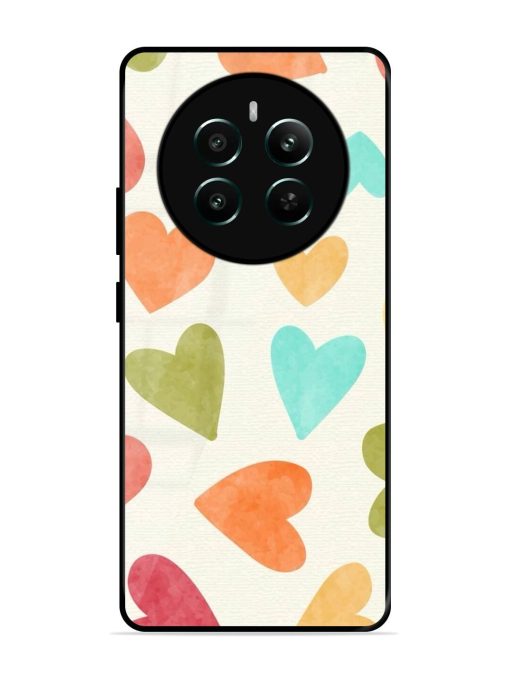 Watercolor Hearts Glossy Soft Edge Case for Realme Narzo 70 (5G) Chachhi