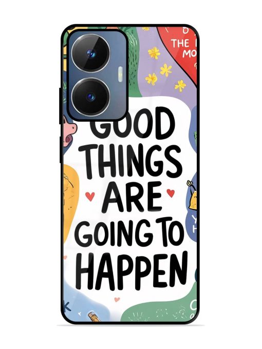 Uplifting Scribbles Glossy Soft Edge Case for Realme Narzo N55 Chachhi