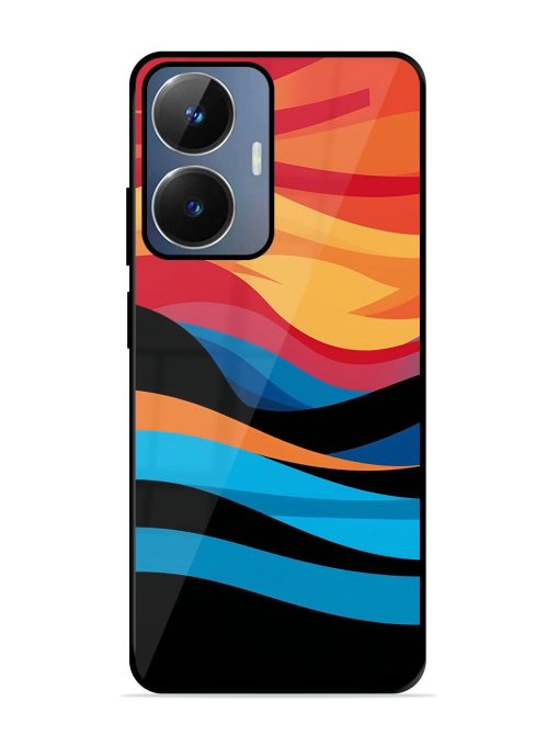 Blazing Currents Glossy Soft Edge Case for Realme Narzo N55 Chachhi