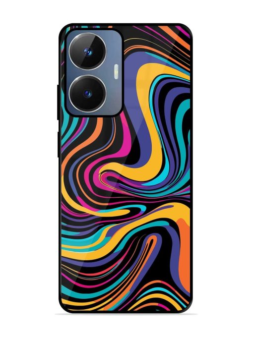 Psychedelic Swirl Glossy Soft Edge Case for Realme Narzo N55 Chachhi