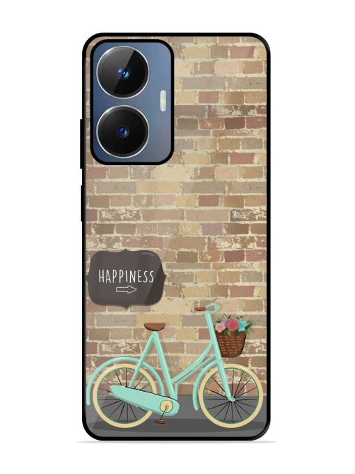 Pedaling Towards Happiness Glossy Soft Edge Case for Realme Narzo N55 Chachhi