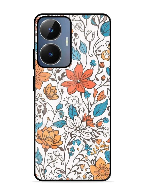 Floral Symphony Glossy Soft Edge Case for Realme Narzo N55 Chachhi