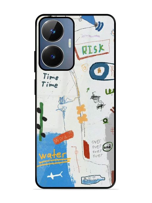 Mind Map Madness Glossy Soft Edge Case for Realme Narzo N55 Chachhi