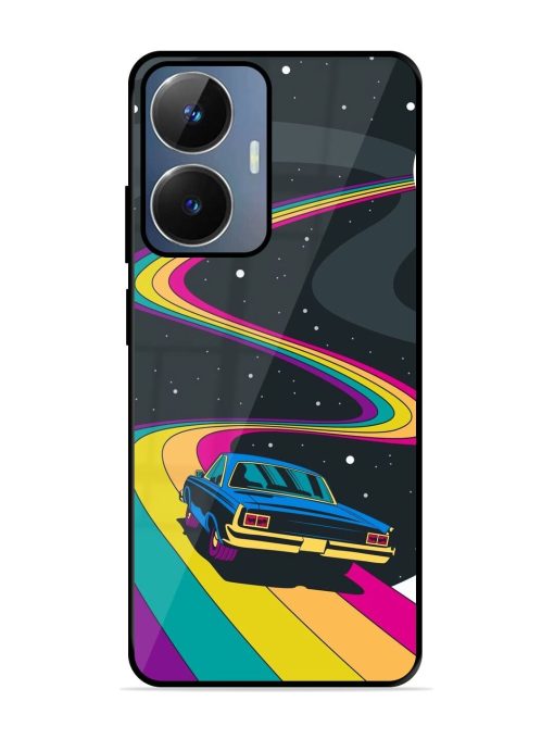 Rainbow Road Glossy Soft Edge Case for Realme Narzo N55 Chachhi