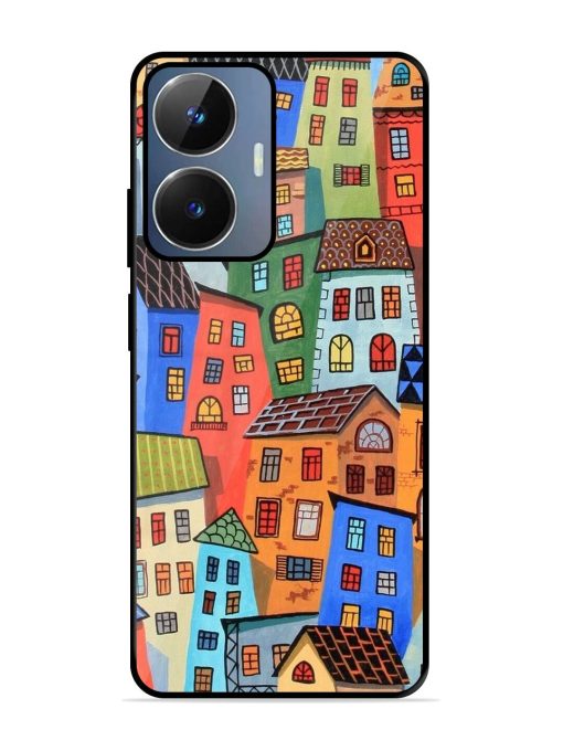 Rainbow House Glossy Soft Edge Case for Realme Narzo N55 Chachhi