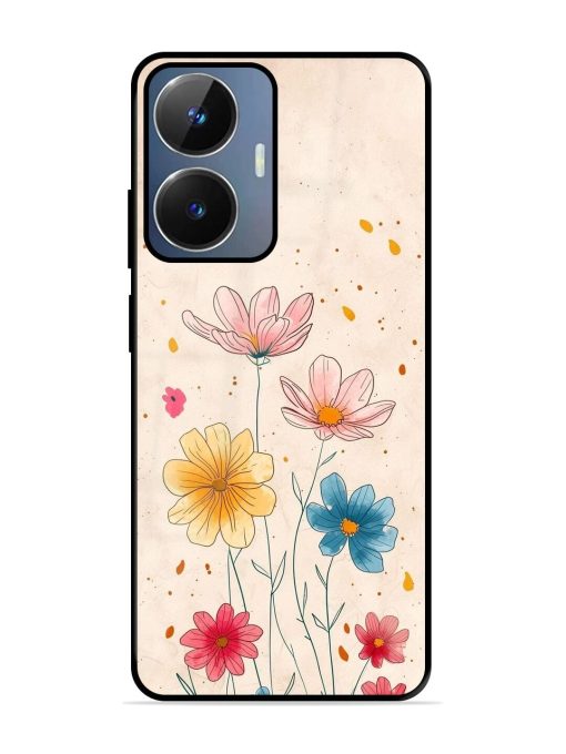 Delicate Bloom Glossy Soft Edge Case for Realme Narzo N55 Chachhi