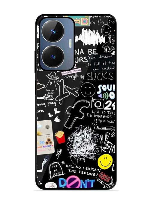 Doodle Diary Glossy Soft Edge Case for Realme Narzo N55 Chachhi