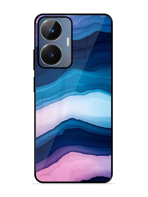 Oceanic Layers Glossy Soft Edge Case for Realme Narzo N55 Chachhi