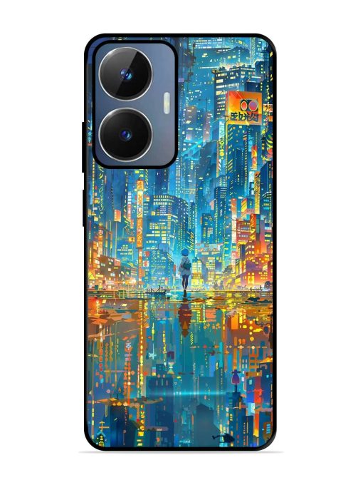 Neon Metropolis Glossy Soft Edge Case for Realme Narzo N55 Chachhi