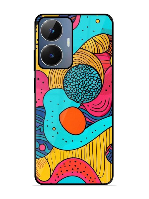 Psychedelic Patterns Glossy Soft Edge Case for Realme Narzo N55 Chachhi