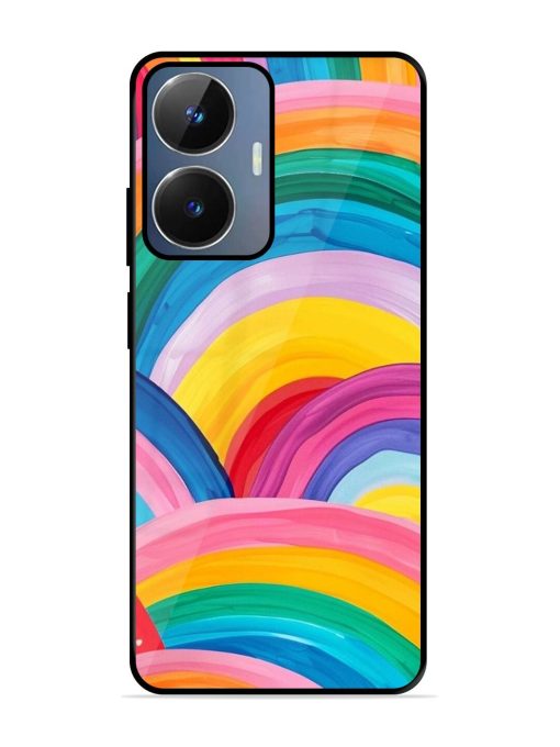 Rainbow Symphony Glossy Soft Edge Case for Realme Narzo N55 Chachhi